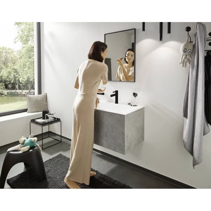 Hansgrohe смеситель для раковины с донным клапаном, Finoris, черный арт. 76023670