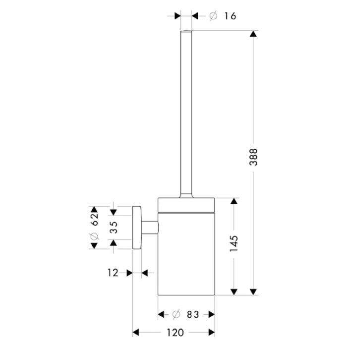 Hansgrohe ёршик, Logis, хром арт. 40522000