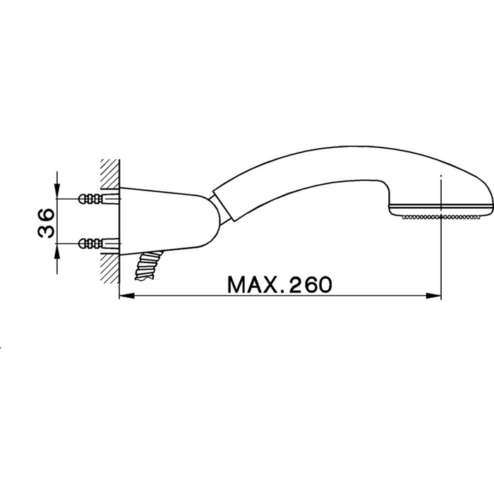 Cisal душевой гарнитур : ручная лейка, шланг 150 см, держатель настенный для лейки ds01809021 shower, цвет: хром