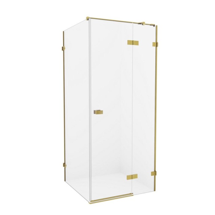 Душевое ограждение brushed 100x110x200, New trendy Avexa gold, брашированное золото арт. EXK-1761