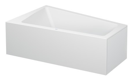Duravit акриловая ванна 1700 х 1000 c наклоном для спины слева, paiova, 700264000000000 цвет: белый