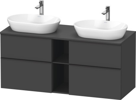 Duravit тумба подвесная под две раковины 1400 мм х 550 мм, d-neo, de4970b4949 цвет: графит матовый