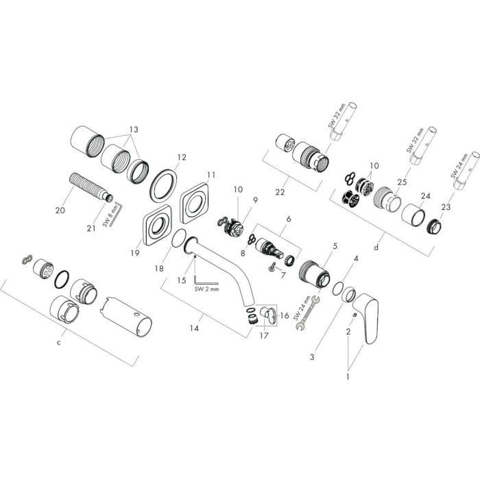 AXOR смеситель для раковины, Citterio M, черный арт. 34116340