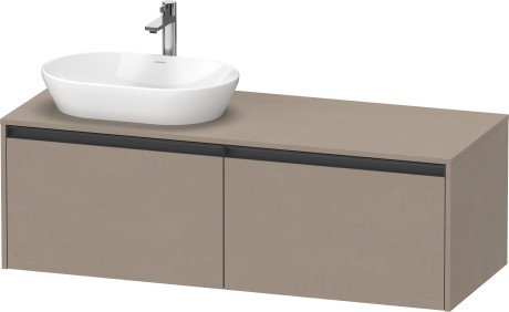 Duravit тумба подвесная под раковину слева 550 мм х 1400 мм х 459 мм, ketho.2, k24888l75750000 цвет: лён