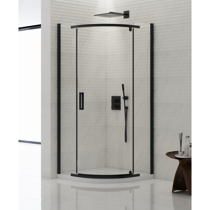 Душевое ограждение 90x90x195, New trendy New komfort black, черный арт. K-0469