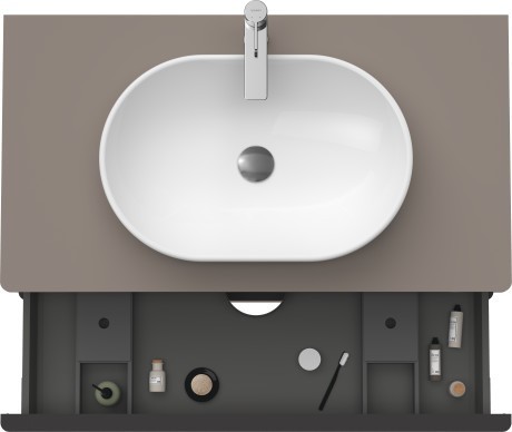 Duravit тумба подвесная под раковину 550 мм х 1000 мм, d-neo, de496804343 цвет: базальт матовый