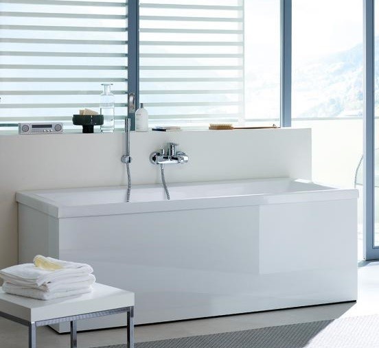 Duravit акриловая ванна 1700 х 700 c наклоном для спины слева, встраиваемая версия, vero, 700131000000000 цвет: белый