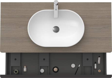 Duravit тумба подвесная под раковину 1200 мм х 550 мм и консолью, d-neo, de494903535 цвет: дуб терра