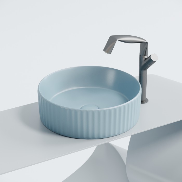 Ceramicanova раковина накладная element, cn6057ml цвет: голубой