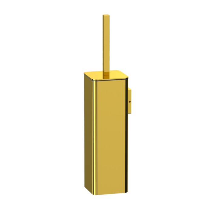 Ершик для унитаза, подвесной, Whitecross Cubo gold, золото арт. CU2472GL
