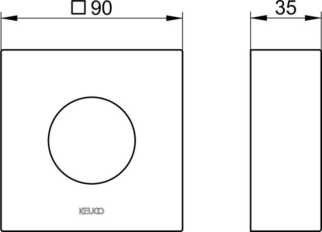 Keuco розетка с удлинением квадратная, ixmo, хром арт. 59553 010282