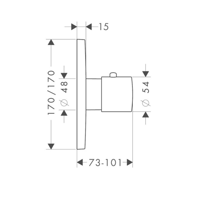 AXOR термостат для душа, Citterio M, хром арт. 34715000