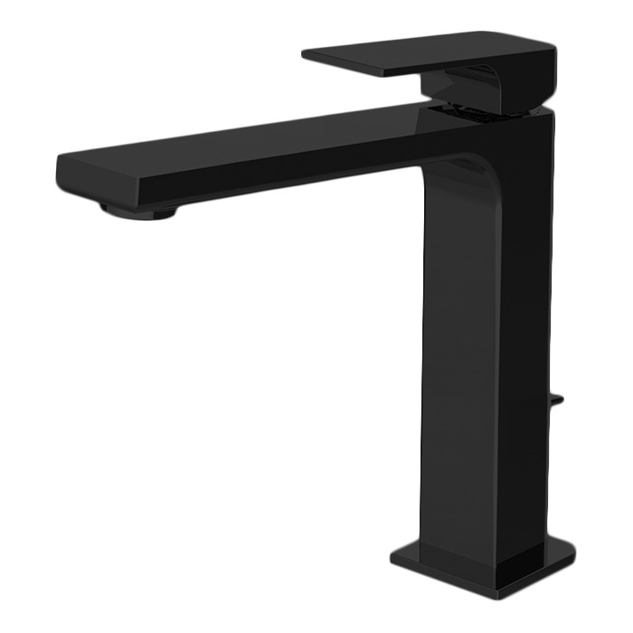 Fima Carlo Frattini смеситель для раковины, на 1 отв, донный клапан, h167мм излив 160мм, fit, черный арт. f3381lns