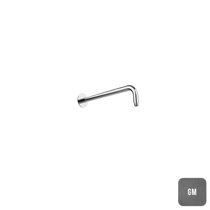 Держатель верхнего душа настенный L35 см с круглым отражателем, Almar Round Arm, оружейный металл арт. E021113.GM