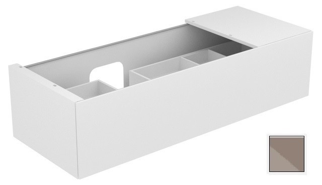 Keuco тумба подвесная под раковину слева с одним выдвижным фронтом, с внутренней светодиодной подсветкой, edition 11, трюфель арт. 31163 140100