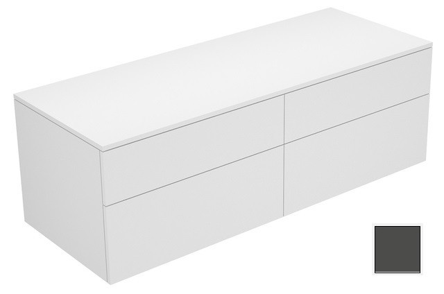 Keuco тумба боковая подвесная с четырьмя выдвижными фронтальными ящиками антарцит, edition 400, антрацит арт. 31767 390000