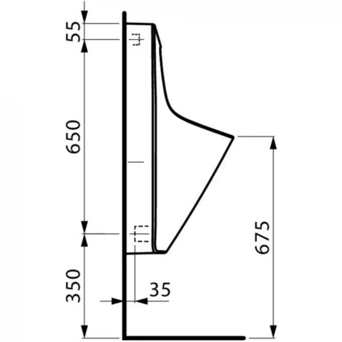 LAUFEN писсуар подвесной, ANTERO - 8.4015.1.000.000.1