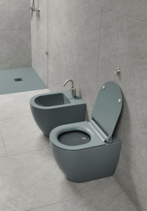 GSI Унитаз приставной 36х55 см, безободковый, без сиденья, Pura - 881011