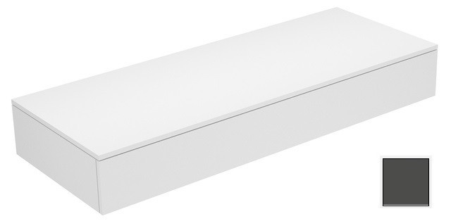 Keuco тумба боковая подвесная с одним выдвижным фронтальным ящиком антарцит, edition 400, антрацит арт. 31760 390000