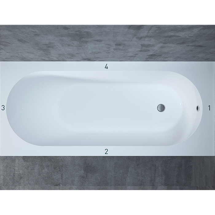 Salini ванна встраиваемая 170x80, ornella, 102324mrh цвет: матовый белый
