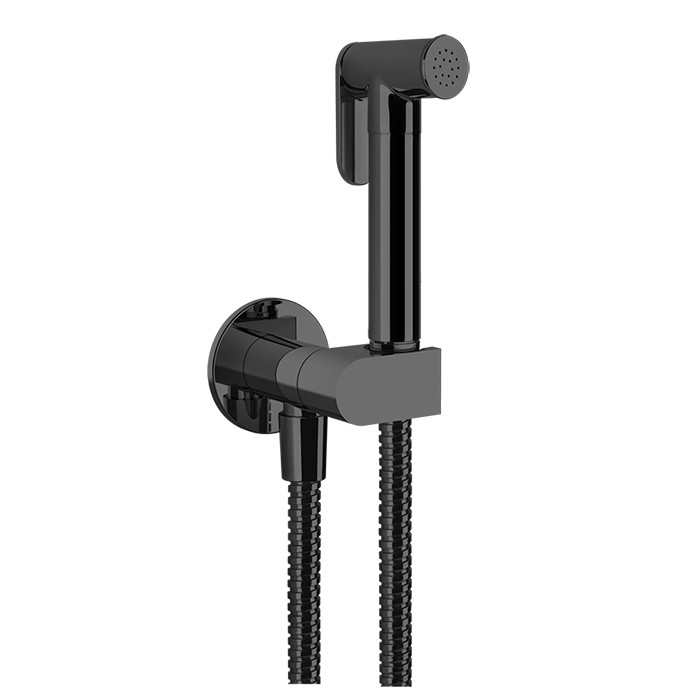 Gessi Гигиенический душ, шланг 125см., Origini, 45126#707 цвет: black metal brushed   pvd