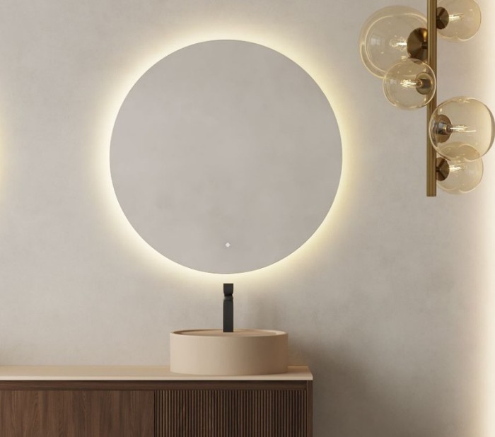 Salini зеркало для ванной ombra с led, ombra, 27m0380bh цвет: белый