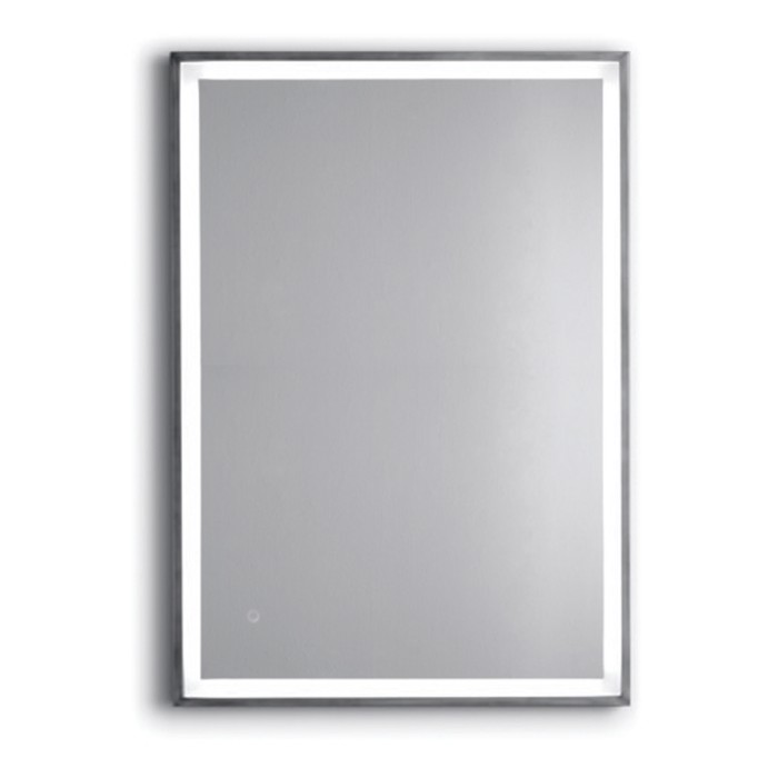 Зеркало 70х100 см в металлической раме с LED-подсветкой и сенсорным выключателем, Bertocci Specchi, черный арт. 146 8358 0000 9746