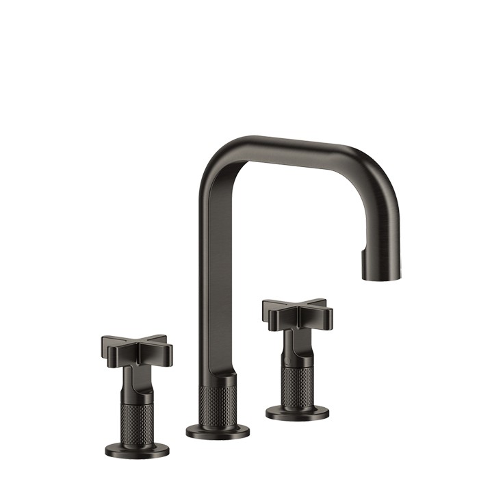 Gessi Смеситель для раковины на 3 отверстия с донным клапаном, Inciso, 58113#299 цвет: black xl
