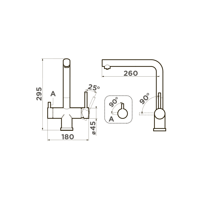 Omoikiri смеситель для кухни Takamatsu-LG нерж. сталь/светлое золото арт. 4994477