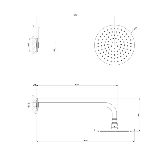 Gessi Душевая головка шарнирная на 1/2” с защитой отизвесткового налёта, Inciso, 58148#299 цвет: black xl