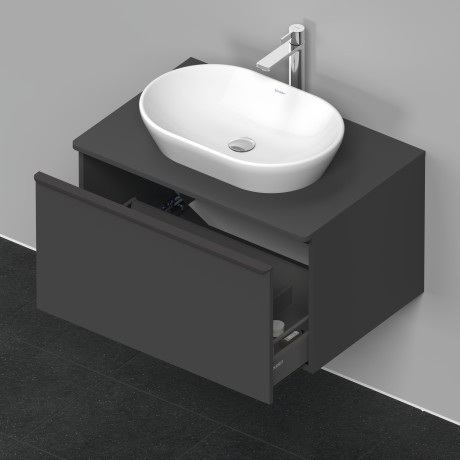 Duravit тумба подвесная под раковину 800 мм х 550 мм, с консолью, d-neo, de494704949 цвет: графит матовый