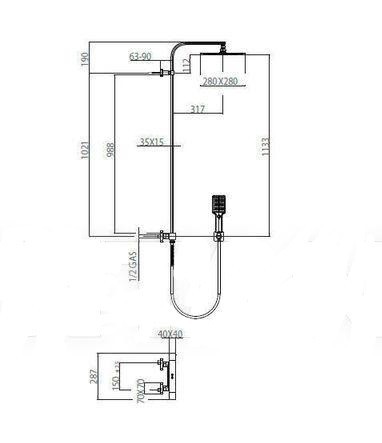 Bossini душевая стойка termostatico из нержавеющей стали, cosmo, хром арт. l40001.030