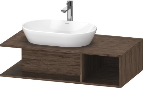Duravit тумба подвесная под раковину слева 1000 мм х 550 мм, d-neo, de492902121 цвет: орех темный