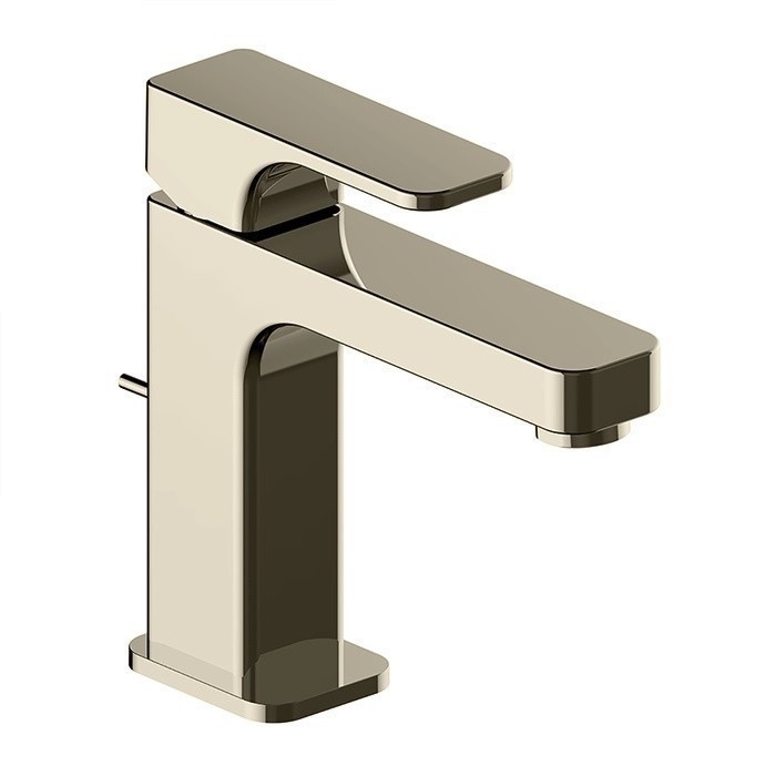 Cisal смеситель для раковины cu0004952f cubic cisal, цвет: никель шлифованный