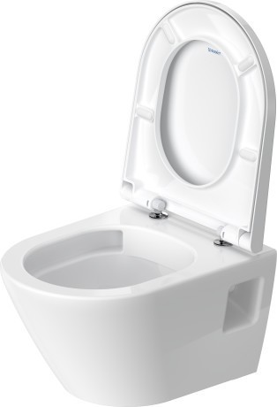 Duravit унитаз подвесной + сиденье rimless 370 мм х 480 мм, с вертикальным смывом, без смывного края, с креплением durafix, d-neo, 45870900a1 цвет: белый