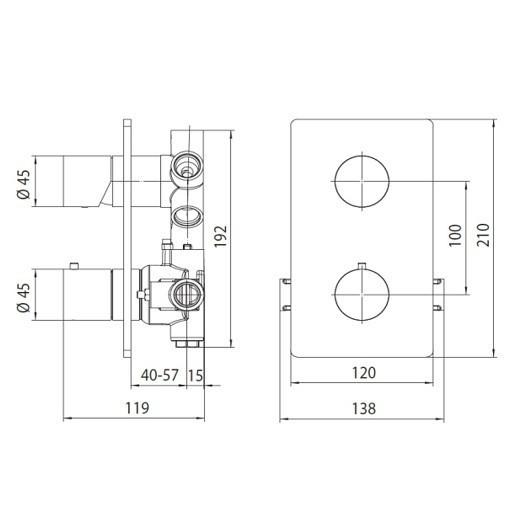 Bossini наружная часть термостата для z00101, z00103, z00105, z00107, золото, oki, золото арт. z00002.021