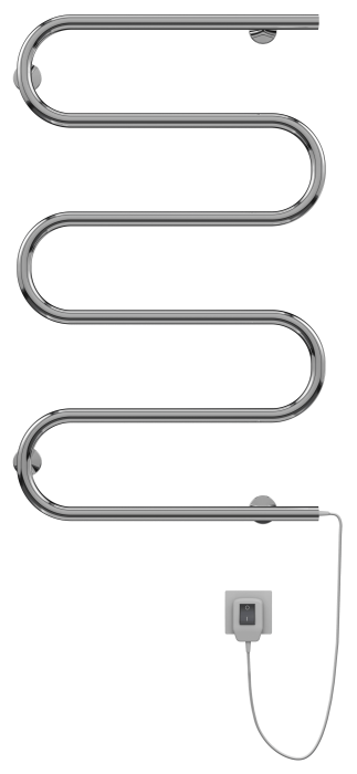 Terminus электрический полотенцесушитель электро 25 ш-обр 600х800, электрика эконом арт. 4620768883972