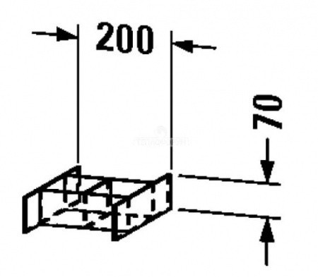 Duravit внутренний разделитель 370 мм х 200 мм, esplanade, es992200000 цвет: