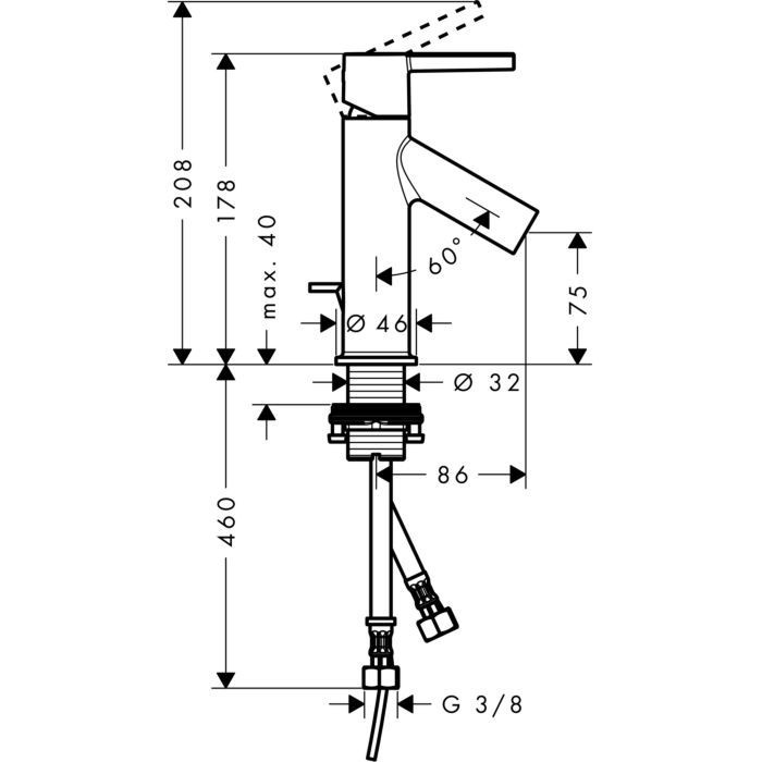 AXOR смеситель для раковины, Starck, золото арт. 10102990