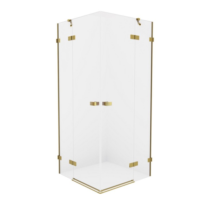 Душевое ограждение brushed 100x110x200, New trendy Avexa gold, брашированное золото арт. EXK-1883