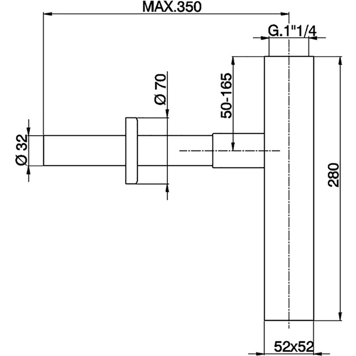 Cisal сифон 1"1/4 za00408021 complementi, цвет: хром