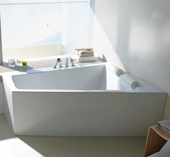 Duravit акриловая ванна 1700 х 1000 c наклоном для спины справа, paiova, 700265000000000 цвет: белый