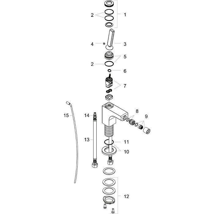 AXOR смеситель для биде, Citterio, сталь арт. 39210800