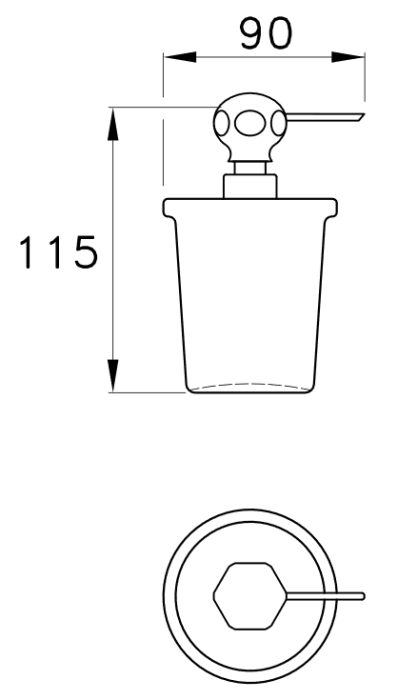 Stella дозатор для жидкого мыла, italica, хром арт. it10009cr00