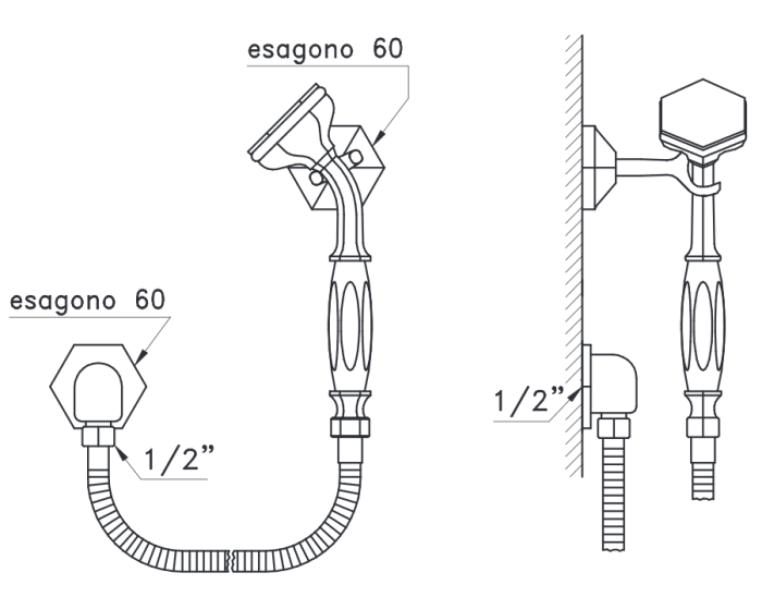 Stella душевой набор, eccelsa, арт. ec03109pv01