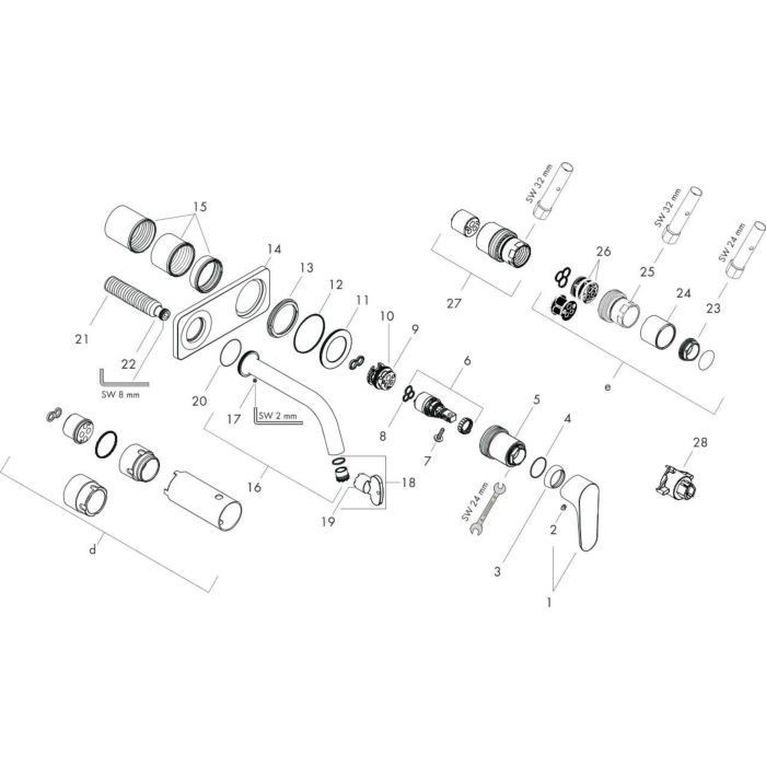 AXOR смеситель для раковины, Citterio M, черный арт. 34115340