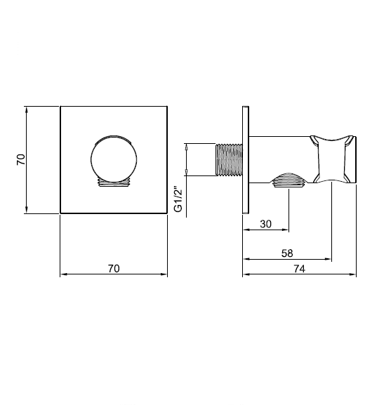 Almar шланговое подсоединение shower accessories, арт. e095039.hb