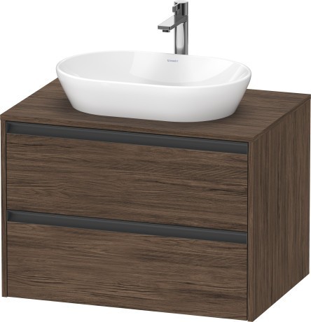 Duravit тумба подвесная под раковину 550 мм х 800 мм х 568 мм, ketho.2, k24895021210000 цвет: орех темный