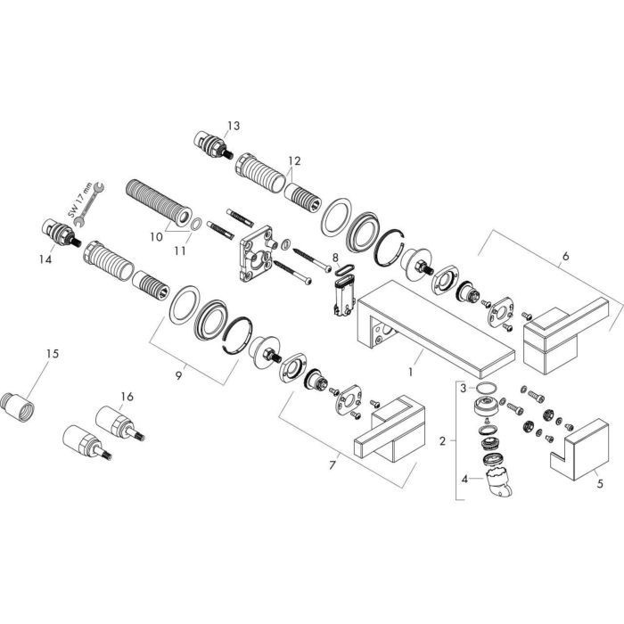 AXOR смеситель для раковины, Edge, красное золото арт. 46060300