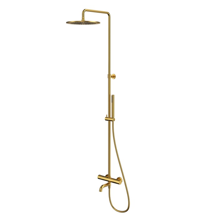 Термостатическая система для ванны наружного монтажа, Whitecross Y brushed gold, брашированное золото арт. Y1234GLB